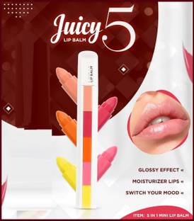 SEUNG 5in1 Mini Lip Balm, Glossy Effect, Moisturizer Lips For Lip Makeup fruit