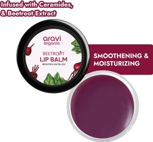Aravi Organic Beetroot Lip Balm With Beetroots,Shea Cocoa Butter - For Dry & Chapped Lips Beetroots