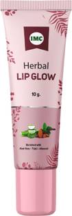 IMC Herbal Lip Glow | Protects, Rejuvenates, Smoothens Chapped & Dark Lips Aloe Vera, Tulsi, Almond Oil & Tea Tree Oil
