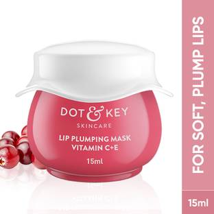 Dot & Key Lip Plumping Mask With Shea Butter,For Naturally Glowing Lips,Smoothes Dry Lips Cherry