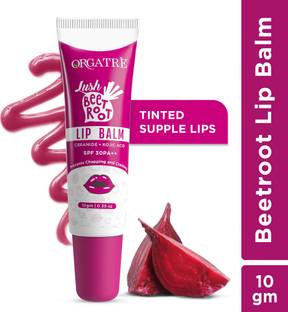 Orgatre Beetroot Tinted Lip Balm SPF 30 with Ceramide & Kojic Acid For Dark, Chapped Lip Beetroot