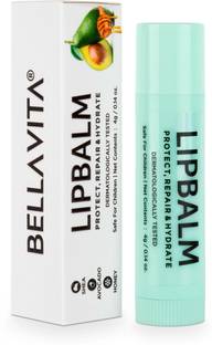 BELLAVITA Lip Balm For Women, Men, Boys & Girls To Dry, Chapped, Damaged Lips Shea butter. Coconut Flavor