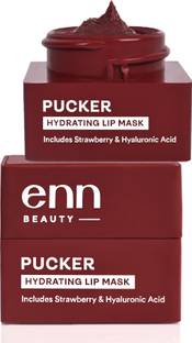 ENN Pucker Hydrating Tinted Lip Mask For Soft & Hydrated Lips With Hyaluronic Acid & Strawberry