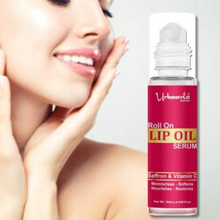 Urbaano Herbal Lip Oil Serum (Saffron & Vitamin C) for Dark, Dry, Chapped & Smoked Lips Apricot