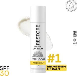 milgaari Korean Brightening Lip Balm-Brightens Pigmented lips | For dark lips-4 g) Non