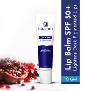 Mannlich Lip Brightening Balm for Dark Lips | SPF 50, 2% Kojic Acid & 1% Hyaluronic Acid Unflavored
