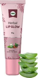 IMC Herbal Lip Glow | Helps to Protect, Rejuvenate, Smoothen, Chapped & Dark Lips | Aloe Vera, Tulsi, Almond Oil & Tea Tree Oil