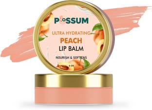 POSSUM Ultra Hydrating Peach Lip Balm - Nourish and Soften Your Lips Peach