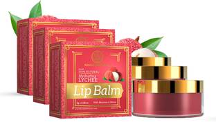 KHADI NATURAL Lip Balm with Beeswax and Shea Butter - Lychee