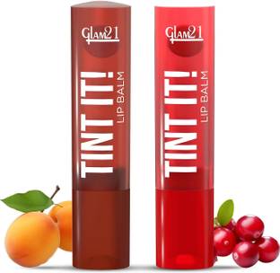 Glam21 Tint it LipBalm Everyday Hydration with SPF15 & Vit-E | Shea Butter Avocado Oil Apricot & Cranberry