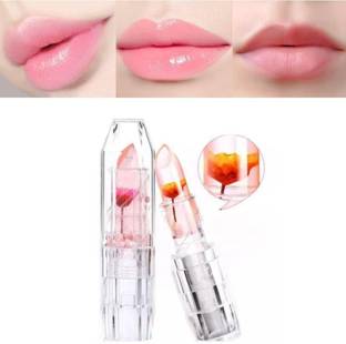 navjai Waterproof Flower Lipstick Jelly Transparent Color Changing Magic Lipstick 1Pcs Fruity