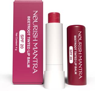 Nourish Mantra Beetroot Tinted Lip Balm with SPF 20 with Shea Butter for Chapped & Dry Lips Beetroot