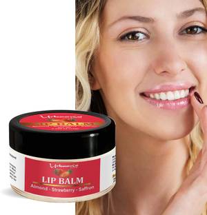 Urbaano Herbal Strawberry Lip Balm for Women & Men Dark, Dry, Pigmented, Chapped & Smoked Lips Strawberry