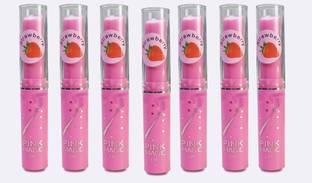 Sarbeau Pink Magic Color Changing Lip Balm lasting Hydrating effect (Pack of 7)_C_065 Strawberry