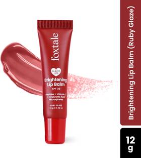 Foxtale SPF 30 Brightening Lip Balm with Peptides, Vit C & Hyaluronic Acid (Ruby) Berry