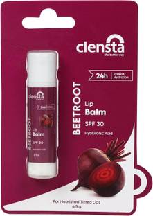 Clensta Beetroot Lip Balm With Hyaluronic Acid Spf 30 For Moisture & Lightens Dark Lips Beetroot