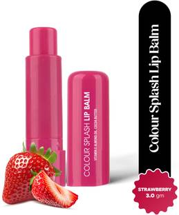 Hilary Rhoda Colour Splash Lip Balm | With SPF-15 | Intense Hydration | For Dry Chapped Lips - Strawberry