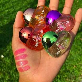 COSMO VIBES Lip Gloss Tint For Dry And Chapped Lips In Cute Heart-Shaped Packaging(4Pcs)