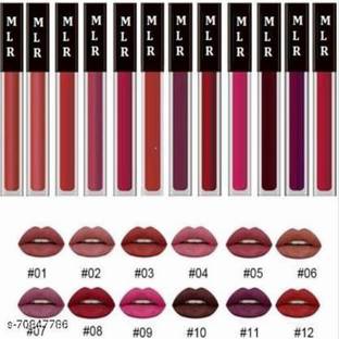 PRASADHKAM 12 pc set Liquid matte lipstick (Multicolor, 60 ml)