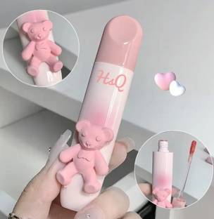 HSQ Korean Cute Teddy Bear Lip Gloss for Smooth Plump Lips |Lightweight Moisturizing