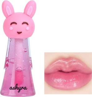 Ashyra Bunny Lip Gloss – Cute Pink Glitter Lip Shine for Kids (Pack of 1)