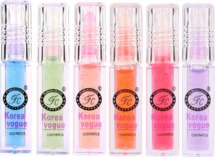 FASHION COLOUR 3D Colourful Lip Oil, ( Blue, Green, Light Orange, Orange, Pink, Purple)