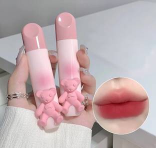 HSQ Korean Cute Teddy Bear Lip Gloss Combo Pack (pack of 2)