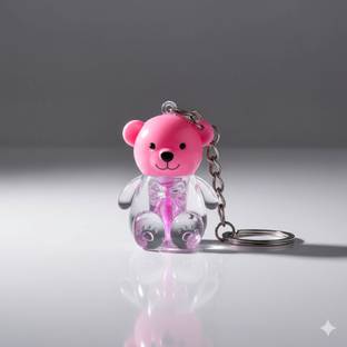 Divyaan Beauty Korean Viral Teddy Bear Keychain Lipgloss High-shine Lip Tint Lip Galze