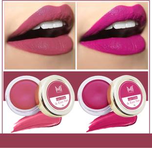 MI FASHION Natural Lip Tint Set of 2 Soft Matte Lasting Paraben SLS Free,Cheek and Eye Tint