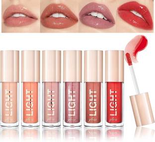 feelhigh Light Gloss Lipstick Collection - 6Shades of Nude Lip Gloss, Clear Lip Gloss