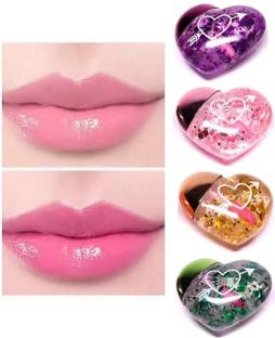 DARVING Heart Shape Pink Lip Gloss Tint water proof