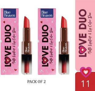 BLUE HEAVEN Love Duo Liquid LipColor S11 (Pack of 2)