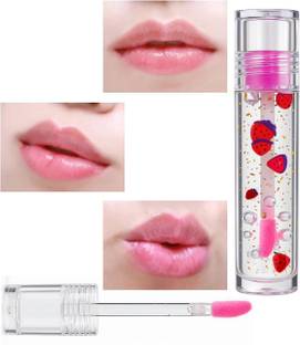 nuvya Color Tint Lip Oil with Watermelon Slice and Gold Flakes