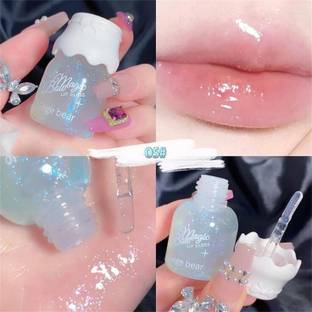 ARRX Milk Can Bottle Color Changing Pink Shine Long lasting Lip Gloss Blue Berry
