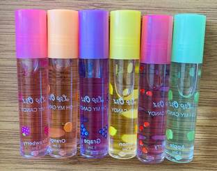 JANOST Lip Care Hydrating 6 Colors Roll-on Fruit Lip Oil Moisturizing Mirror Lip Gloss