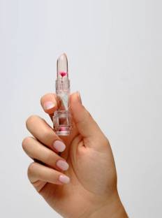 BEAUTYATH Crystal Jelly Flower Lipstick Moisturizer Clear Changing Lip Gloss FRUIT