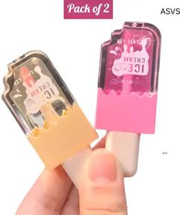 ASVS Ice Cream Lip Gloss (Random Colors) pack of 2 (10 ml, pink)