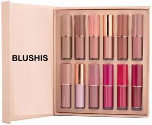 BLUSHIS X 12 Color Book Lip Gloss Set Liquid Lipstick Set