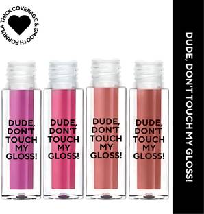 Blur India Dude, Don't Touch My Gloss MINI|Pigmented AF, Non Sticky Gloss |4 shades @ 599