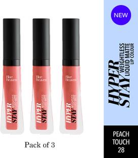 BLUE HEAVEN Hyper stay Matte Lipcolor Peach Touch 28_6ml ( Pack of 3 )