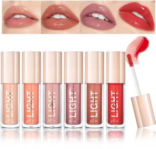 VONGEE HANDAIYAN Light Gloss Collection- 6 Shades of Nude Lip Gloss , clear Lips(Set B)
