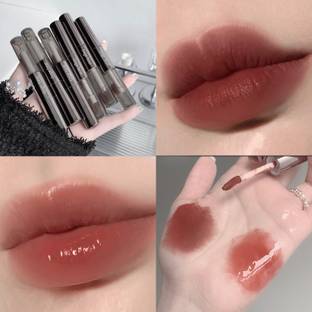 DAIMANPU GEGE BEAR Double Headed Lip Glaze, Mud Lipstick, Gloss+Lipstick Long-lasting