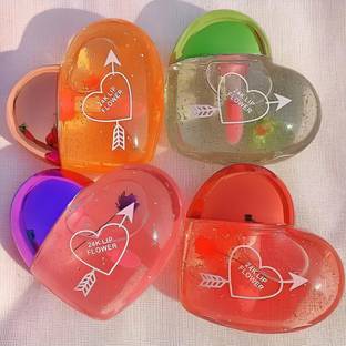 TUMR Cute Heart Shape Swiss Korean Lip Gloss in Waterproof Pack Of 4