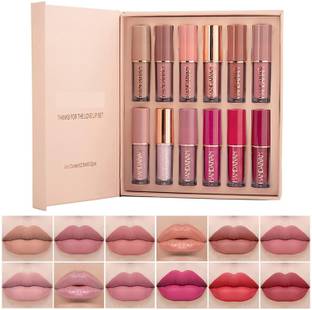 GURIYA 12 Pcs Matte Liquid Lipstick Set | Waterproof & Long-Lasting