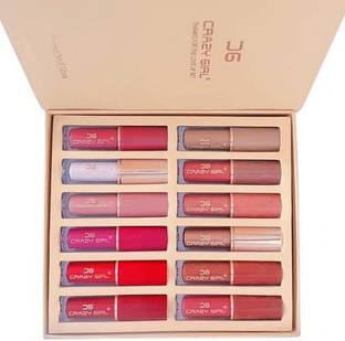 Crazy girl Professional Liquid Matte Lipstick 12 pcs set Waterproof Long lasting