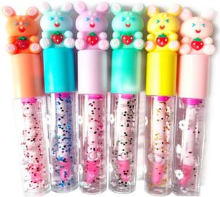 LOVE HUDA Lip Gloss Tint for Dry and Chapped Lips in Cute Bunny-shape Metallic-Finish
