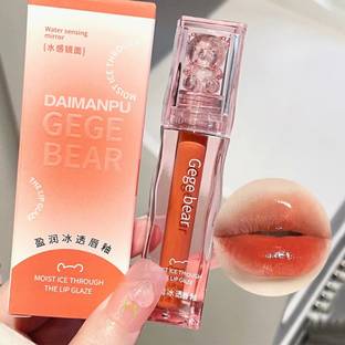DAIMANPU GEGE BEAR Mirror Lip Gloss, Pigmented, Lip Tint, Moisturizing, Long-lasting