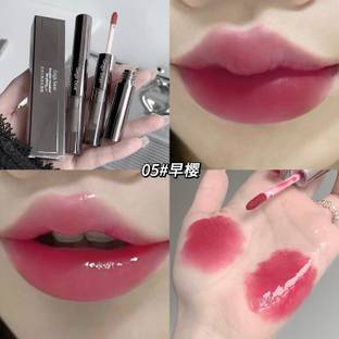 DAIMANPU GEGE BEAR Double Headed Lip Glaze, Mud Lipstick, Gloss+Lipstick Long-lasting