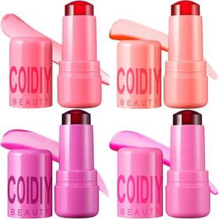 RUBY FACE Cooling Water Jelly Lips Tint Blush Stick, 4 Pcs