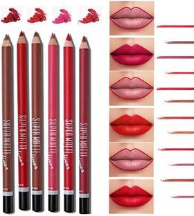 WECHARMERZ Super Matte Lipliner 6pcs Combo Set (Waterproof & Smudgeproof)